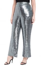 ELOQUII Sequin Wide Leg Trousers  Plus Size    Nordstrom at Nordstrom